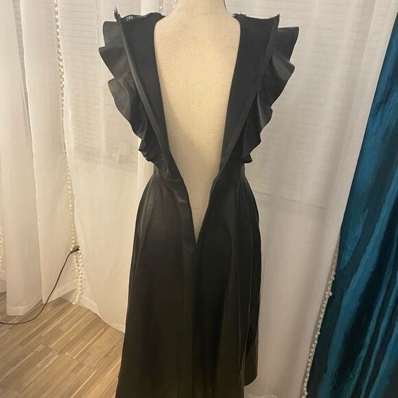 Zara faux leather midi dress, S - Picture 8 of 10